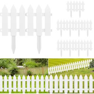 Plastic Garden Fence 12-Piece Set
